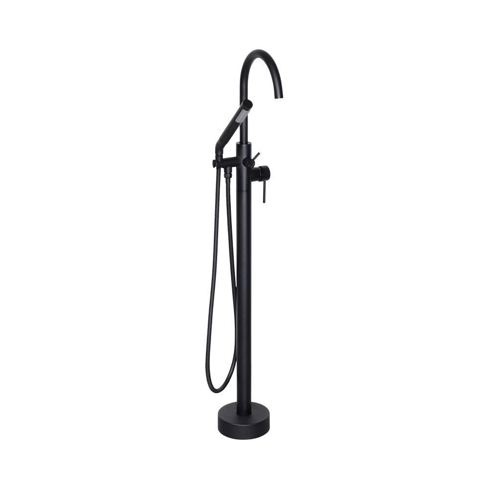 “The Waterlands No.172MB” Freestanding Floor Mounted Tub Faucet in Matte Black