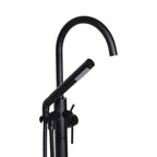 “The Waterlands No.172MB” Freestanding Floor Mounted Tub Faucet in Matte Black