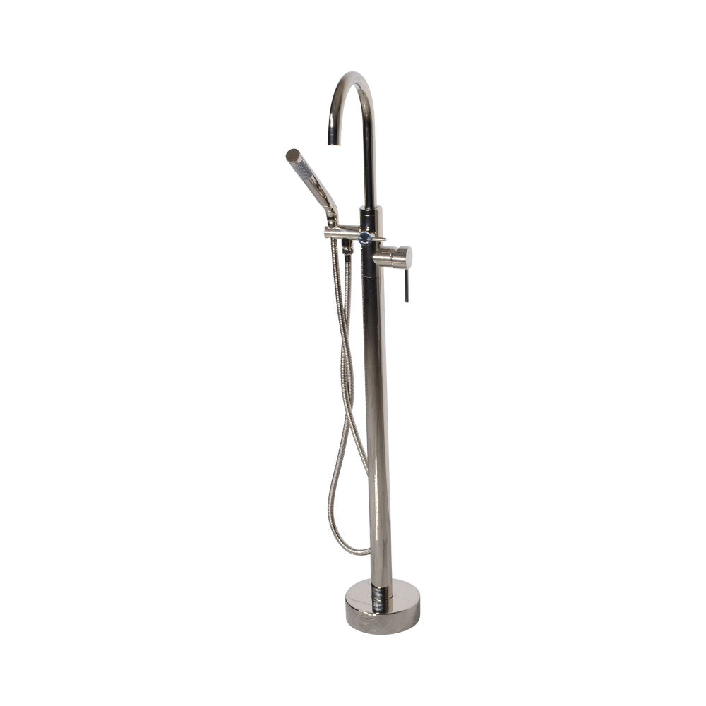 “The Waterlands No.172PN” Freestanding Floor Mounted Tub Faucet in Polished Nickel