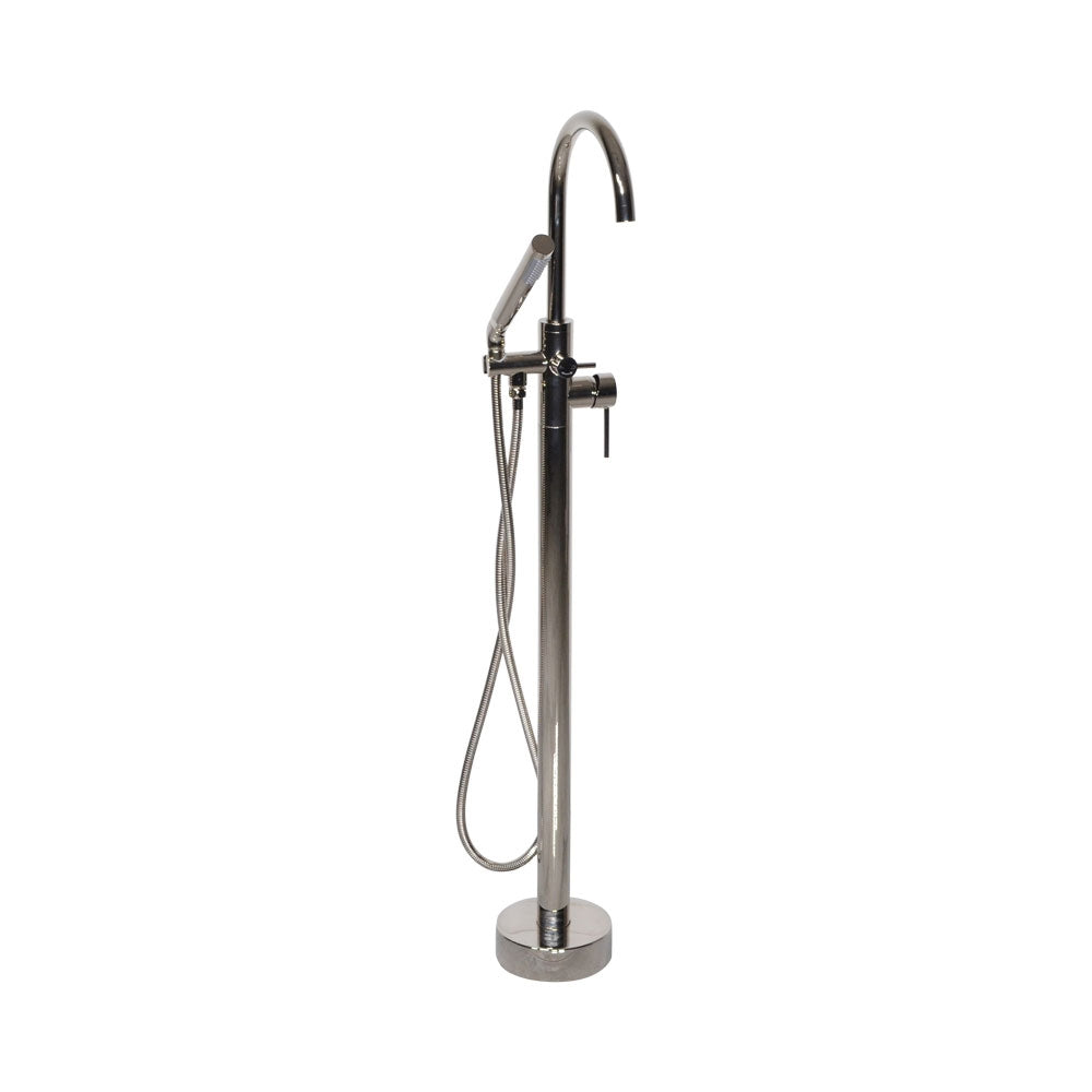 “The Waterlands No.172PN” Freestanding Floor Mounted Tub Faucet in Polished Nickel