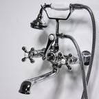 VF110TWMCHR “Victoriana Wall Mount Tub Faucet” with Handheld Shower in Chrome