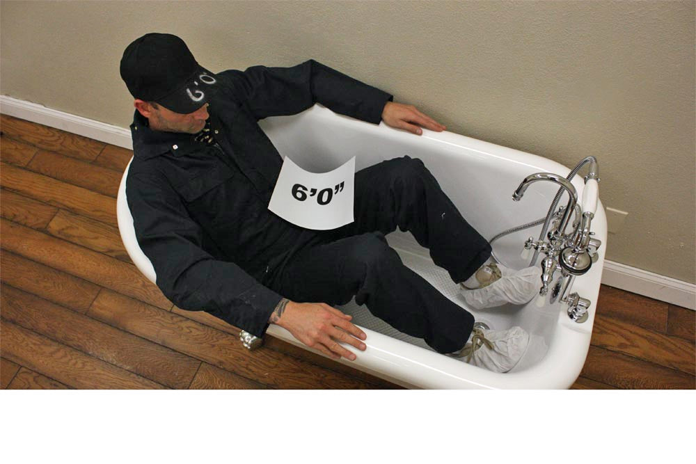 “SanSiro VTAFL53” Freestanding 53 Inch “Variable Speed Air Jetted” Classic Style Tub