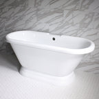 “SanSiro VTAPD59” Freestanding 59 Inch “Variable Speed Air Jetted” Double Ended Tub