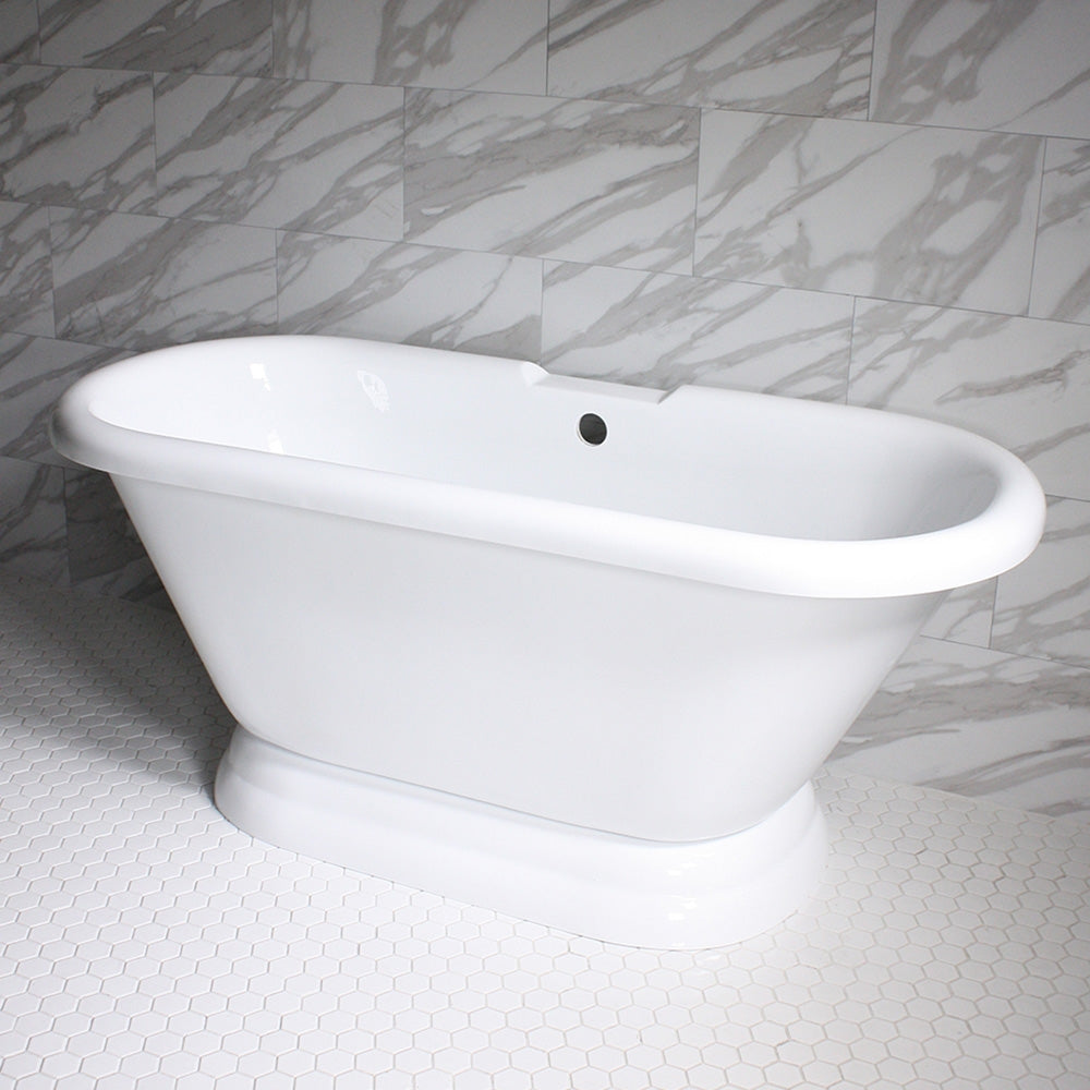 “SanSiro VTAPD59” Freestanding 59 Inch “Variable Speed Air Jetted” Double Ended Tub