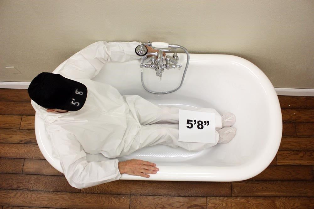 “SanSiro VTAPD59” Freestanding 59 Inch “Variable Speed Air Jetted” Double Ended Tub