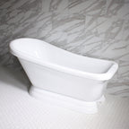 “SanSiro VTASL57” Freestanding 57 Inch “Variable Speed Air Jetted” Single Slipper Tub