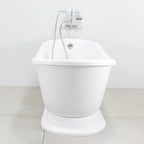 “SanSiro VTASW54” Freestanding 54 Inch “Variable Speed Air Jetted” Swedish Slipper Pedetsal Tub