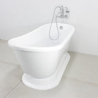 “SanSiro VTASW54” Freestanding 54 Inch “Variable Speed Air Jetted” Swedish Slipper Pedetsal Tub
